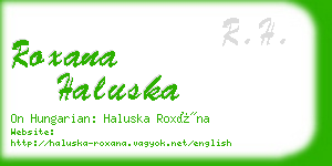roxana haluska business card